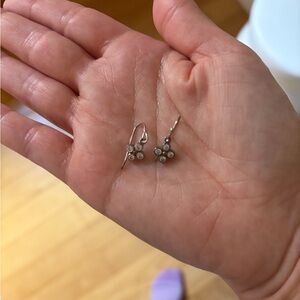 Elegant Silver Flower Earrings